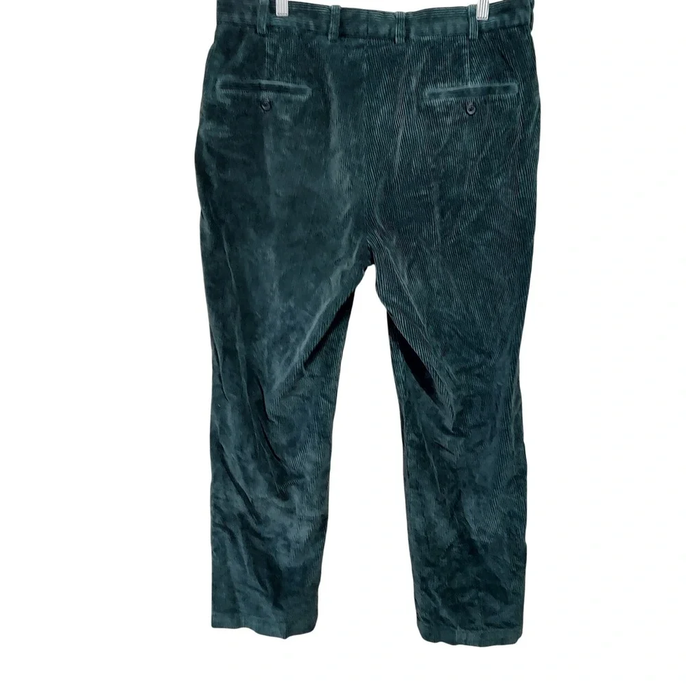 Brooks Brothers Clark Fit Mens 35x30‎ (35x29 actual) Corduroy Pants Forest Green